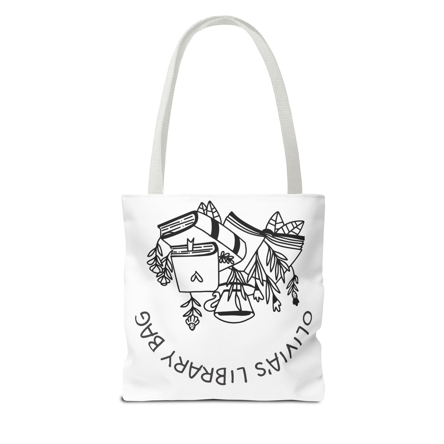 Personalized Library Tote Bag, Book Lover's Gift, Reading Bag, Bookish Tote for Libraries, Cute Literary Accessory, Gift for Students