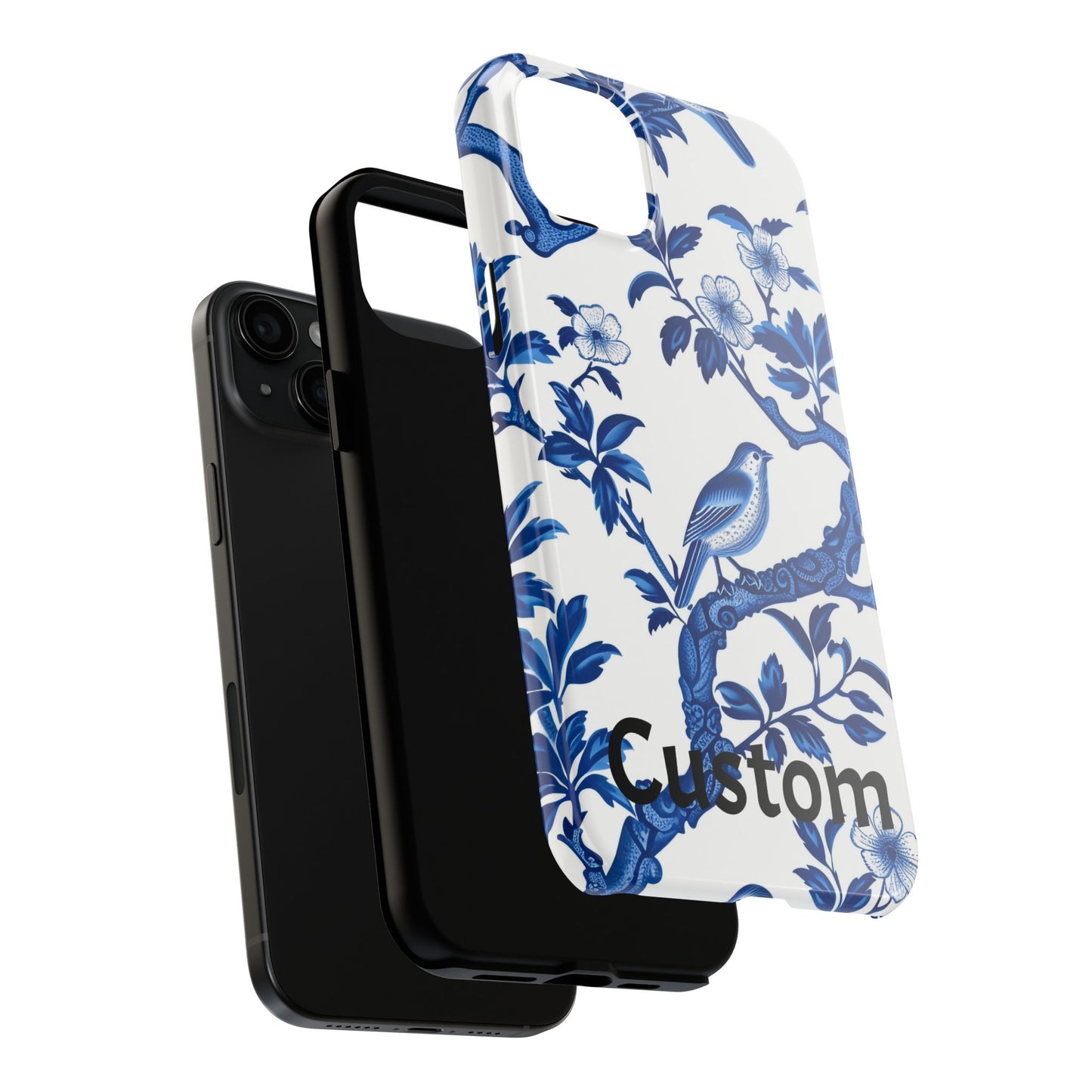Chinoiserie Tough Phone Cases, Custom, Personalize, compatible with iPhone, phone cover, custom phone cover, chinoiserie design, trending