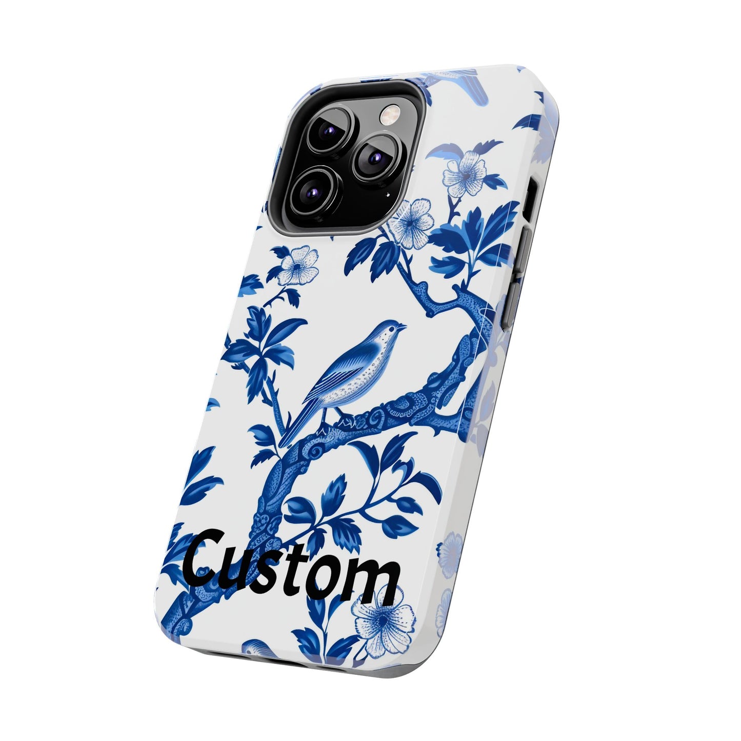 Chinoiserie Tough Phone Cases, Custom, Personalize, compatible with iPhone, phone cover, custom phone cover, chinoiserie design, trending