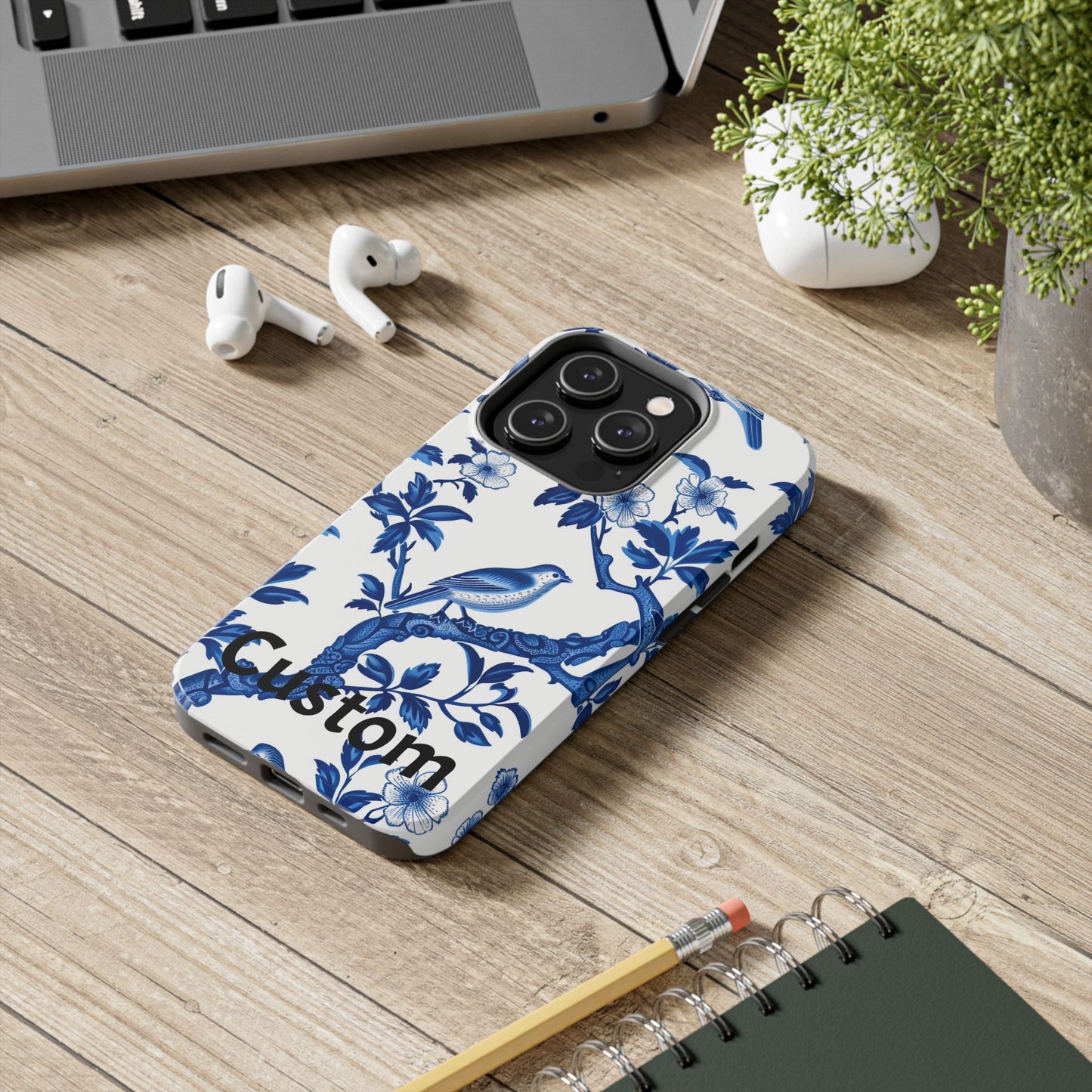Chinoiserie Tough Phone Cases, Custom, Personalize, compatible with iPhone, phone cover, custom phone cover, chinoiserie design, trending