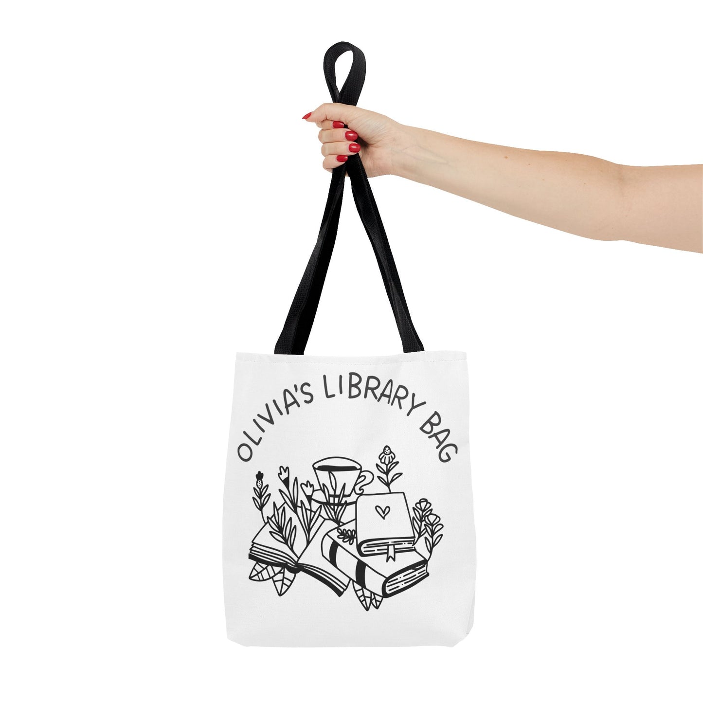 Personalized Library Tote Bag, Book Lover's Gift, Reading Bag, Bookish Tote for Libraries, Cute Literary Accessory, Gift for Students