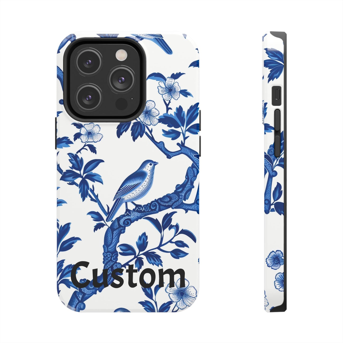 Chinoiserie Tough Phone Cases, Custom, Personalize, compatible with iPhone, phone cover, custom phone cover, chinoiserie design, trending
