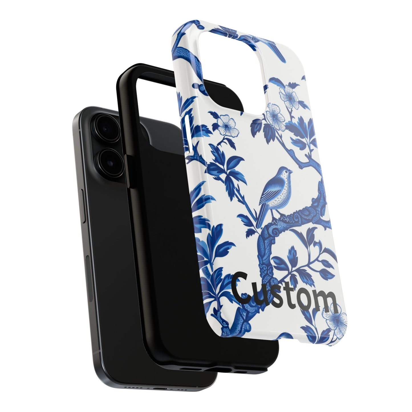 Chinoiserie Tough Phone Cases, Custom, Personalize, compatible with iPhone, phone cover, custom phone cover, chinoiserie design, trending