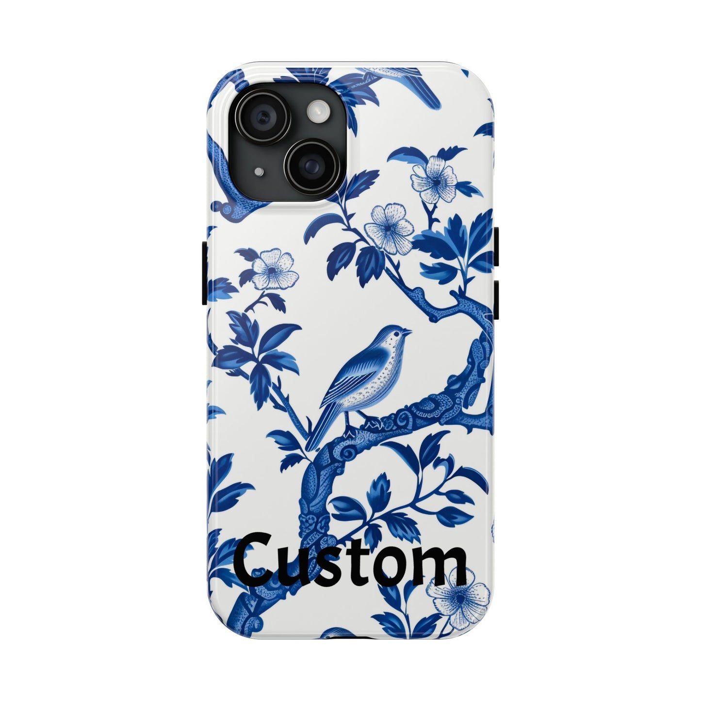 Chinoiserie Tough Phone Cases, Custom, Personalize, compatible with iPhone, phone cover, custom phone cover, chinoiserie design, trending