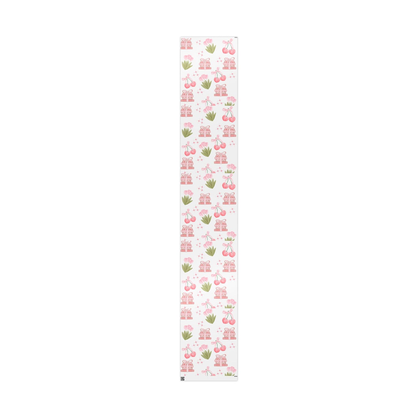 Charming Floral Gift Wrapping Paper - Deluxe Cherry & Book Design