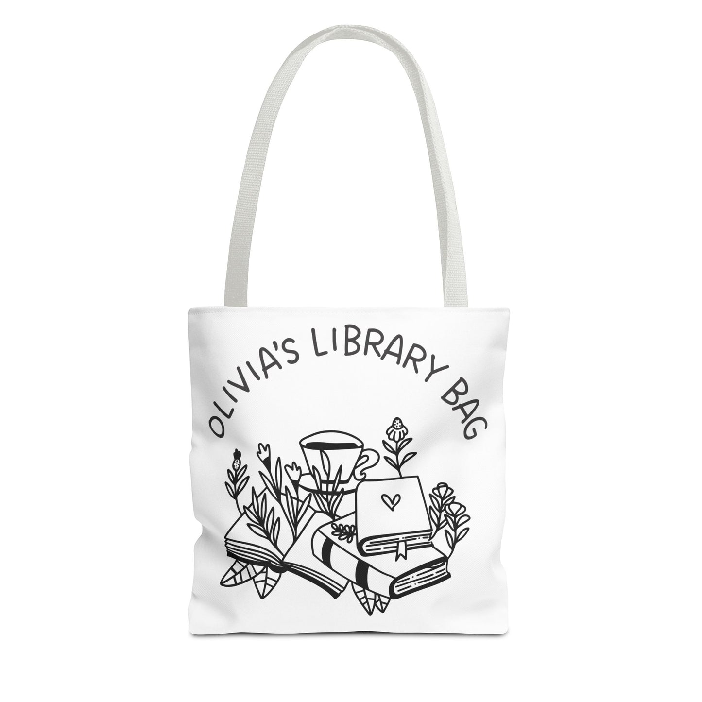 Personalized Library Tote Bag, Book Lover's Gift, Reading Bag, Bookish Tote for Libraries, Cute Literary Accessory, Gift for Students