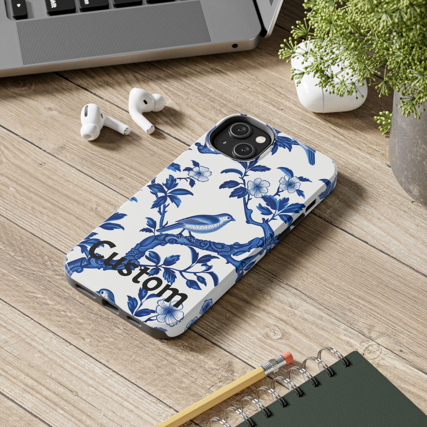 Chinoiserie Tough Phone Cases, Custom, Personalize, compatible with iPhone, phone cover, custom phone cover, chinoiserie design, trending