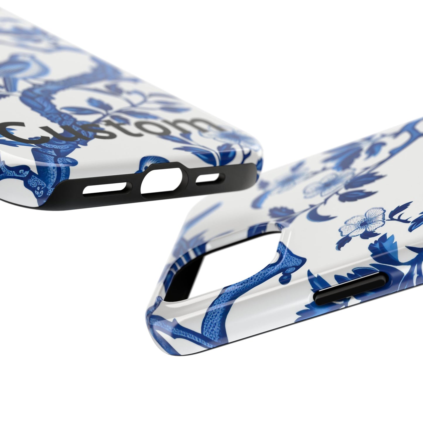 Chinoiserie Tough Phone Cases, Custom, Personalize, compatible with iPhone, phone cover, custom phone cover, chinoiserie design, trending