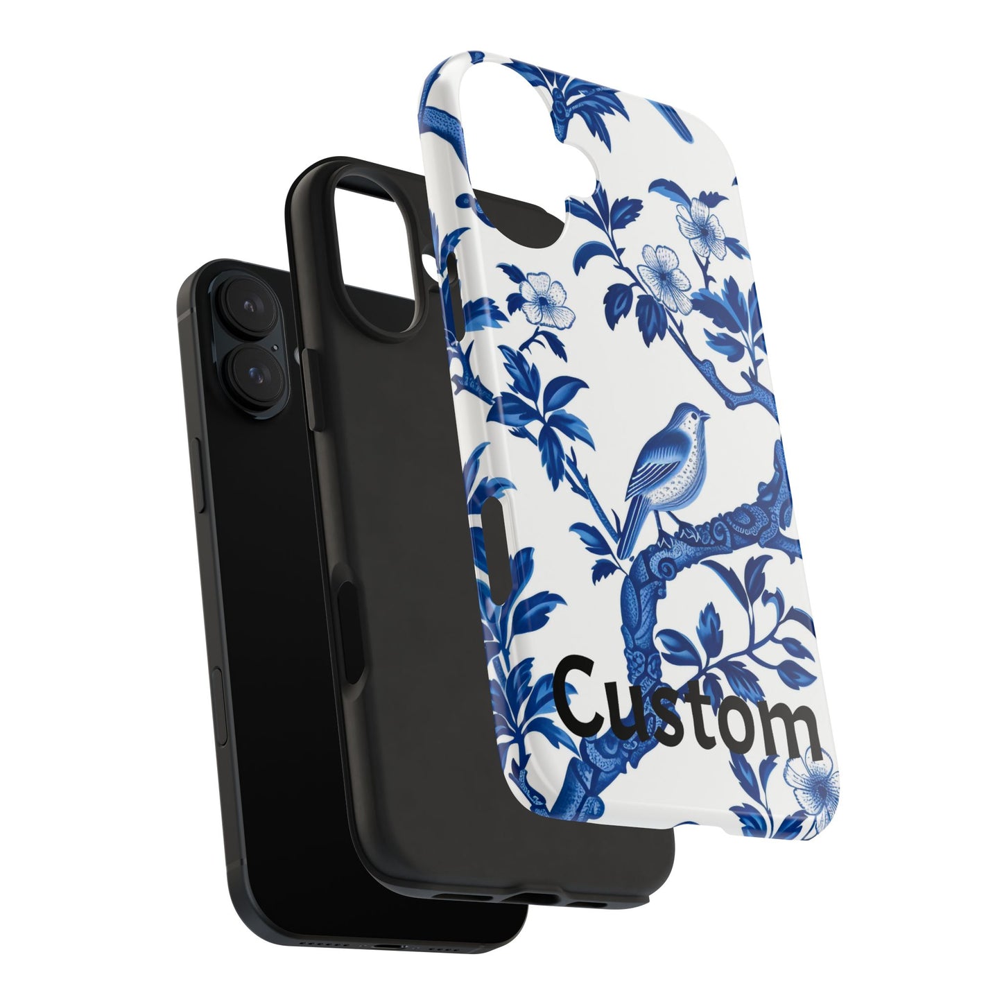 Chinoiserie Tough Phone Cases, Custom, Personalize, compatible with iPhone, phone cover, custom phone cover, chinoiserie design, trending