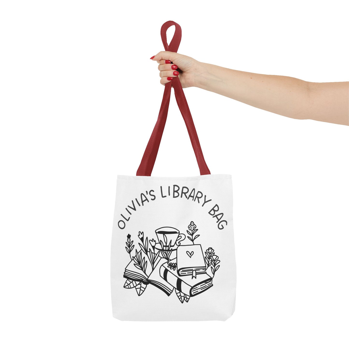 Personalized Library Tote Bag, Book Lover's Gift, Reading Bag, Bookish Tote for Libraries, Cute Literary Accessory, Gift for Students