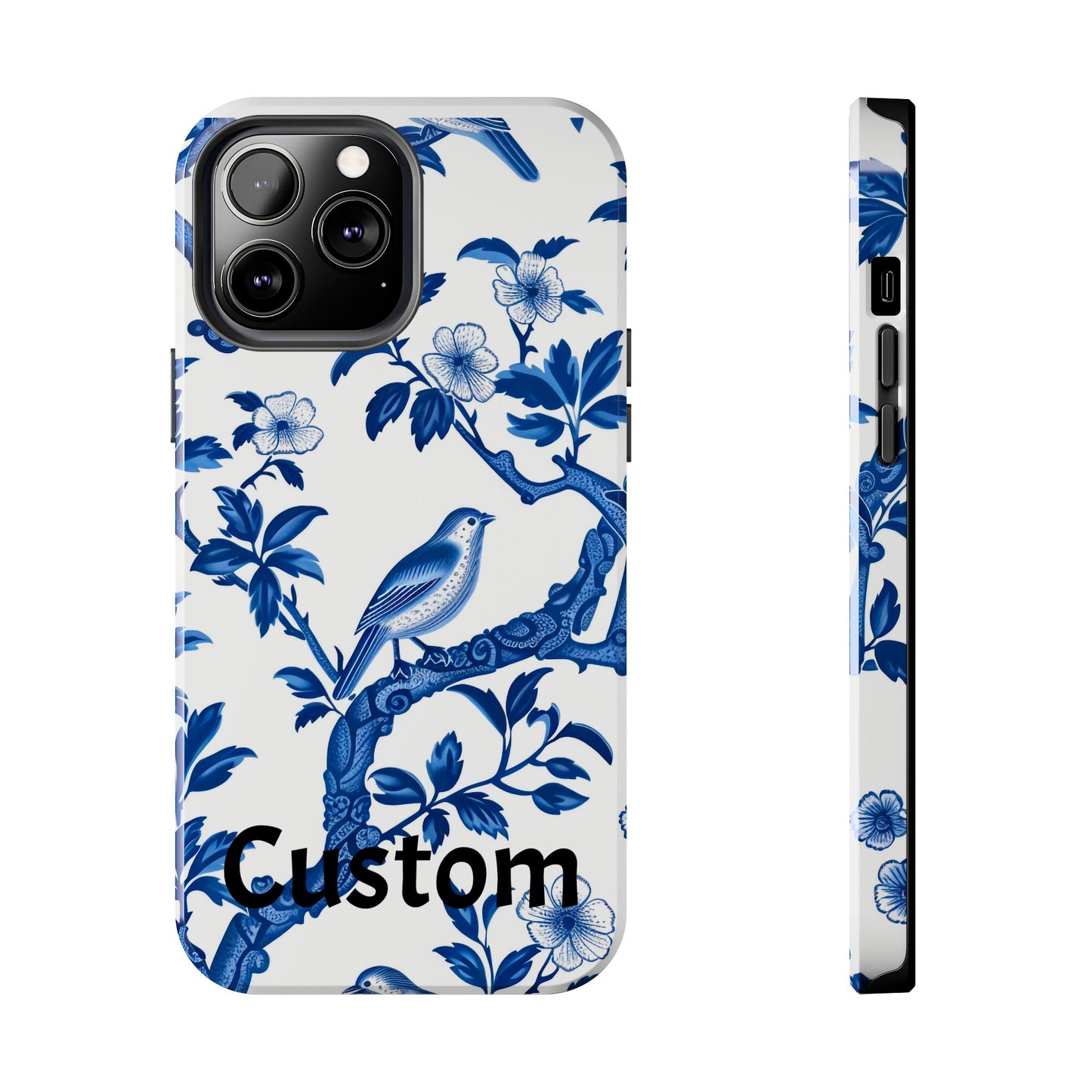 Chinoiserie Tough Phone Cases, Custom, Personalize, compatible with iPhone, phone cover, custom phone cover, chinoiserie design, trending