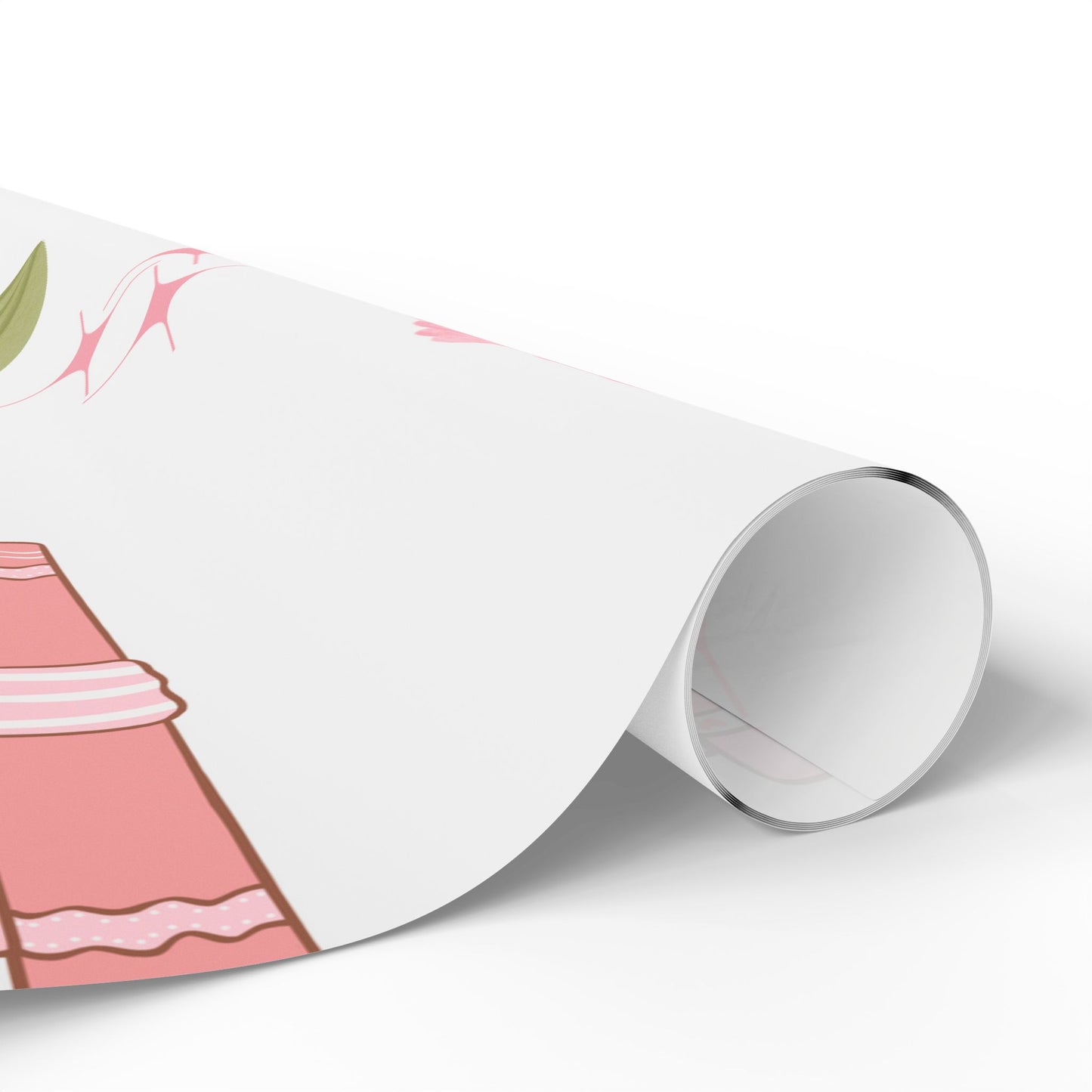 Charming Floral Gift Wrapping Paper - Deluxe Cherry & Book Design