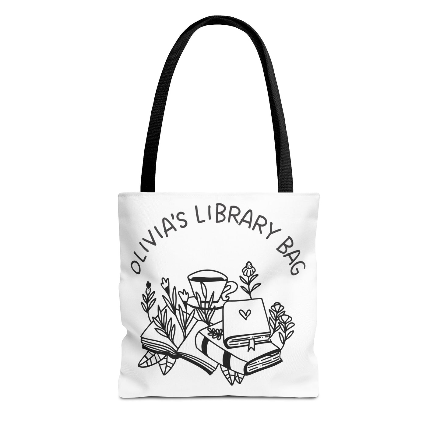 Personalized Library Tote Bag, Book Lover's Gift, Reading Bag, Bookish Tote for Libraries, Cute Literary Accessory, Gift for Students