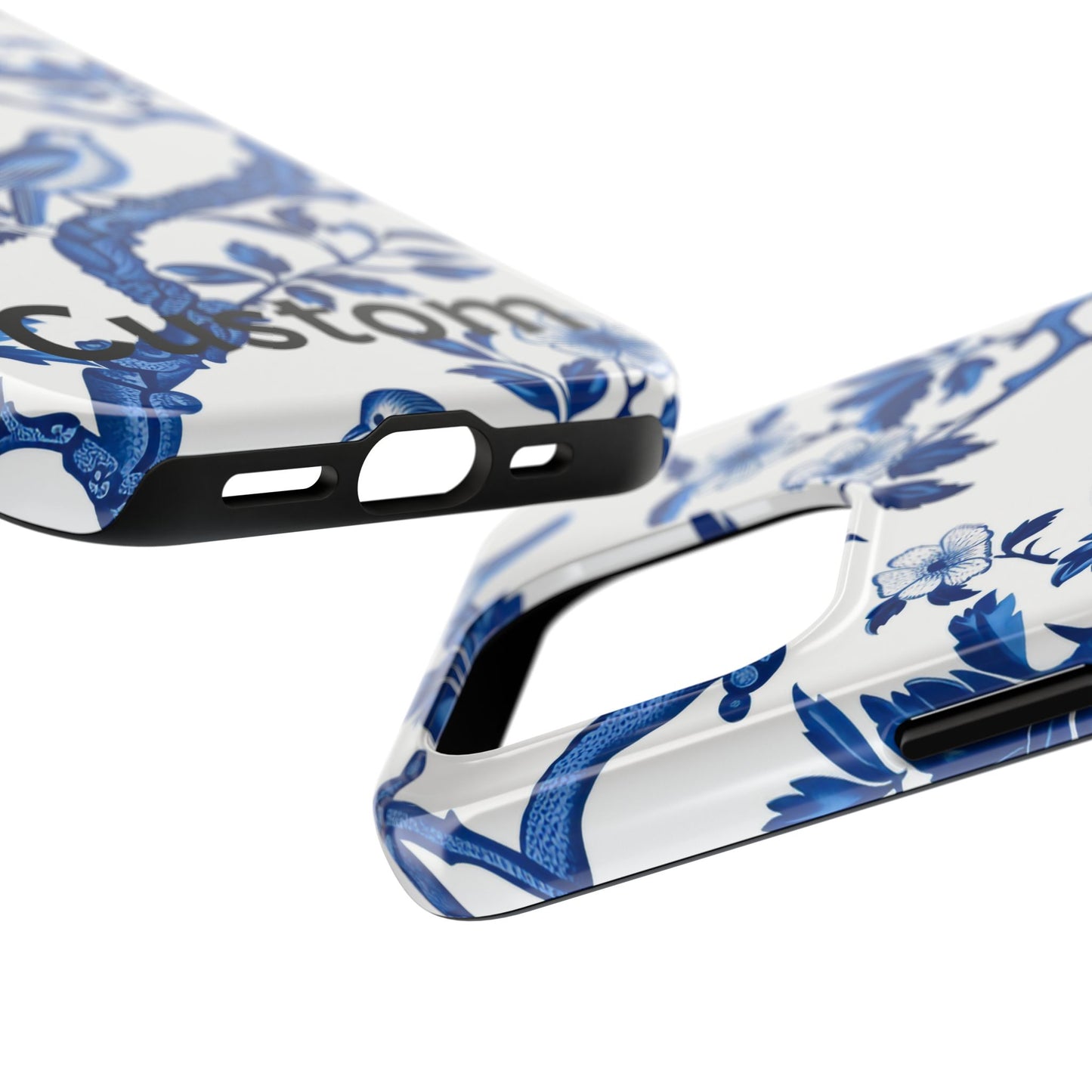 Chinoiserie Tough Phone Cases, Custom, Personalize, compatible with iPhone, phone cover, custom phone cover, chinoiserie design, trending