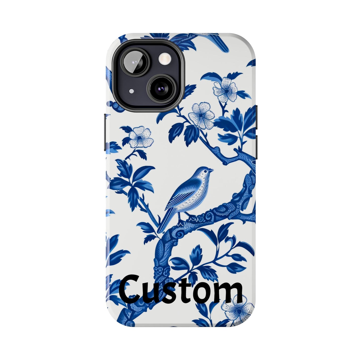 Chinoiserie Tough Phone Cases, Custom, Personalize, compatible with iPhone, phone cover, custom phone cover, chinoiserie design, trending