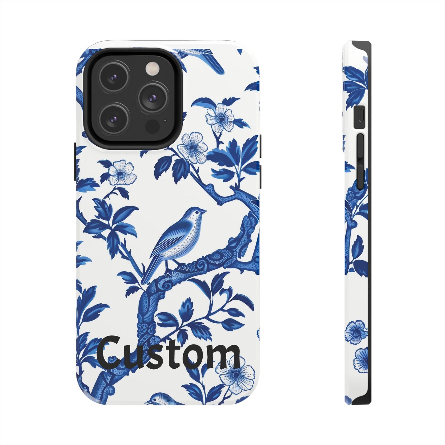 Chinoiserie Tough Phone Cases, Custom, Personalize, compatible with iPhone, phone cover, custom phone cover, chinoiserie design, trending