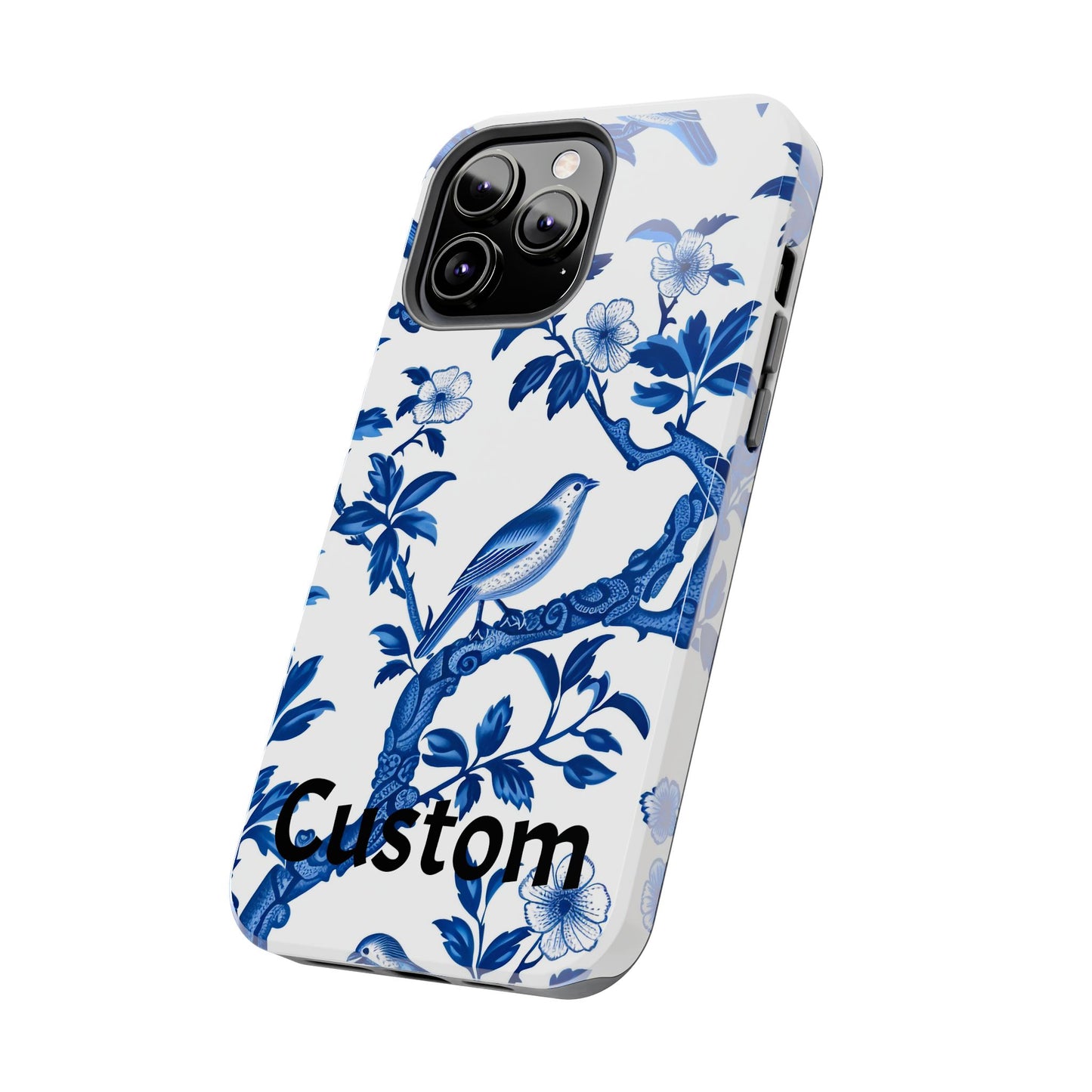 Chinoiserie Tough Phone Cases, Custom, Personalize, compatible with iPhone, phone cover, custom phone cover, chinoiserie design, trending
