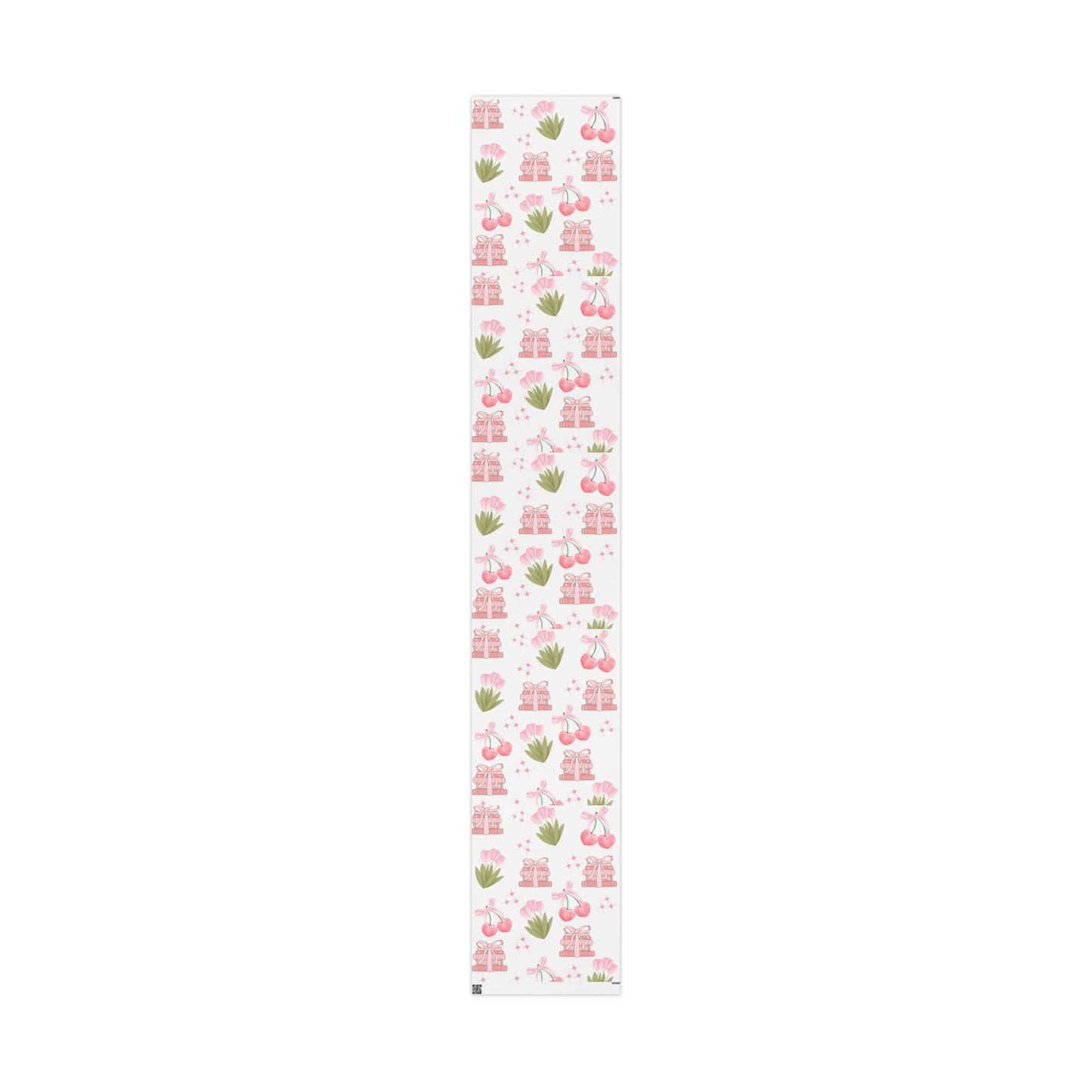 Charming Floral Gift Wrapping Paper - Deluxe Cherry & Book Design