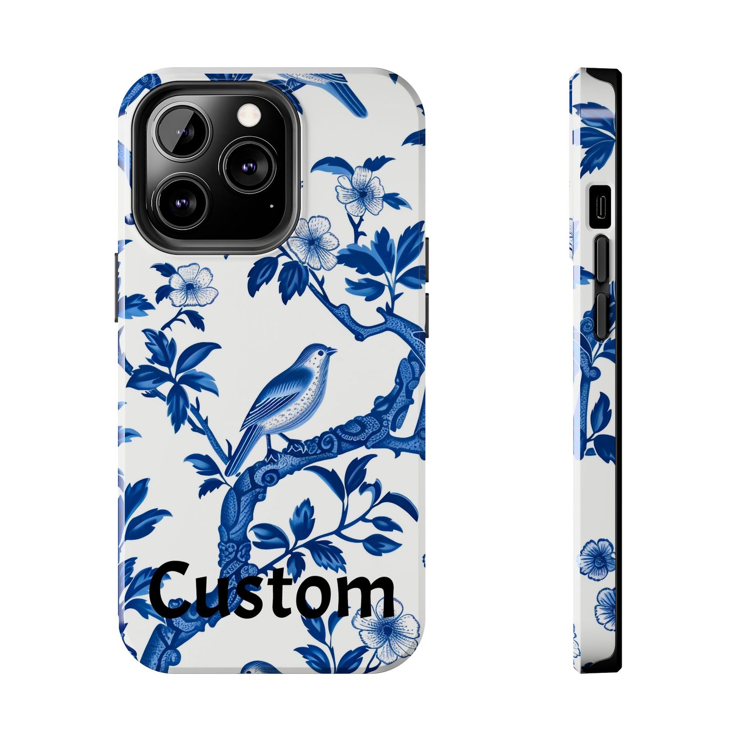 Chinoiserie Tough Phone Cases, Custom, Personalize, compatible with iPhone, phone cover, custom phone cover, chinoiserie design, trending