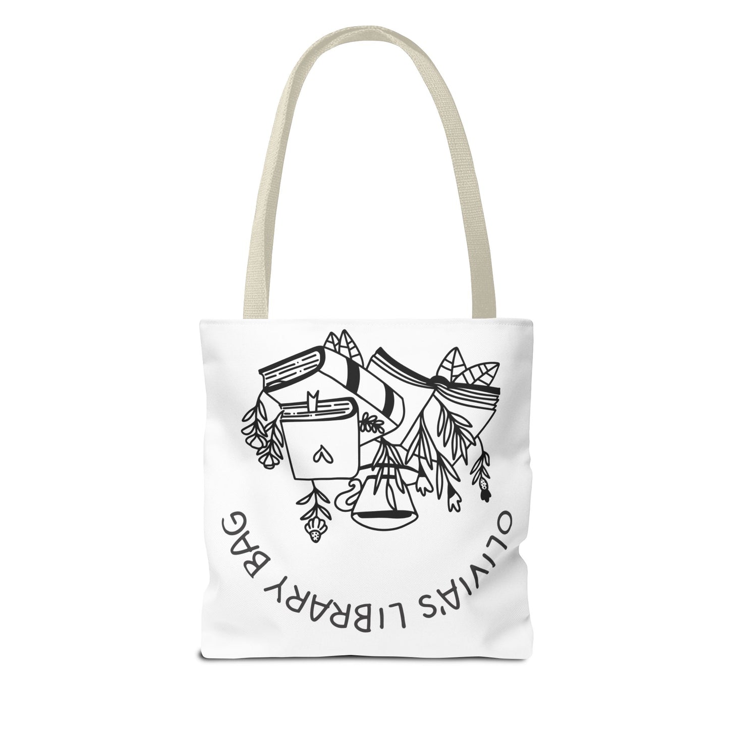 Personalized Library Tote Bag, Book Lover's Gift, Reading Bag, Bookish Tote for Libraries, Cute Literary Accessory, Gift for Students