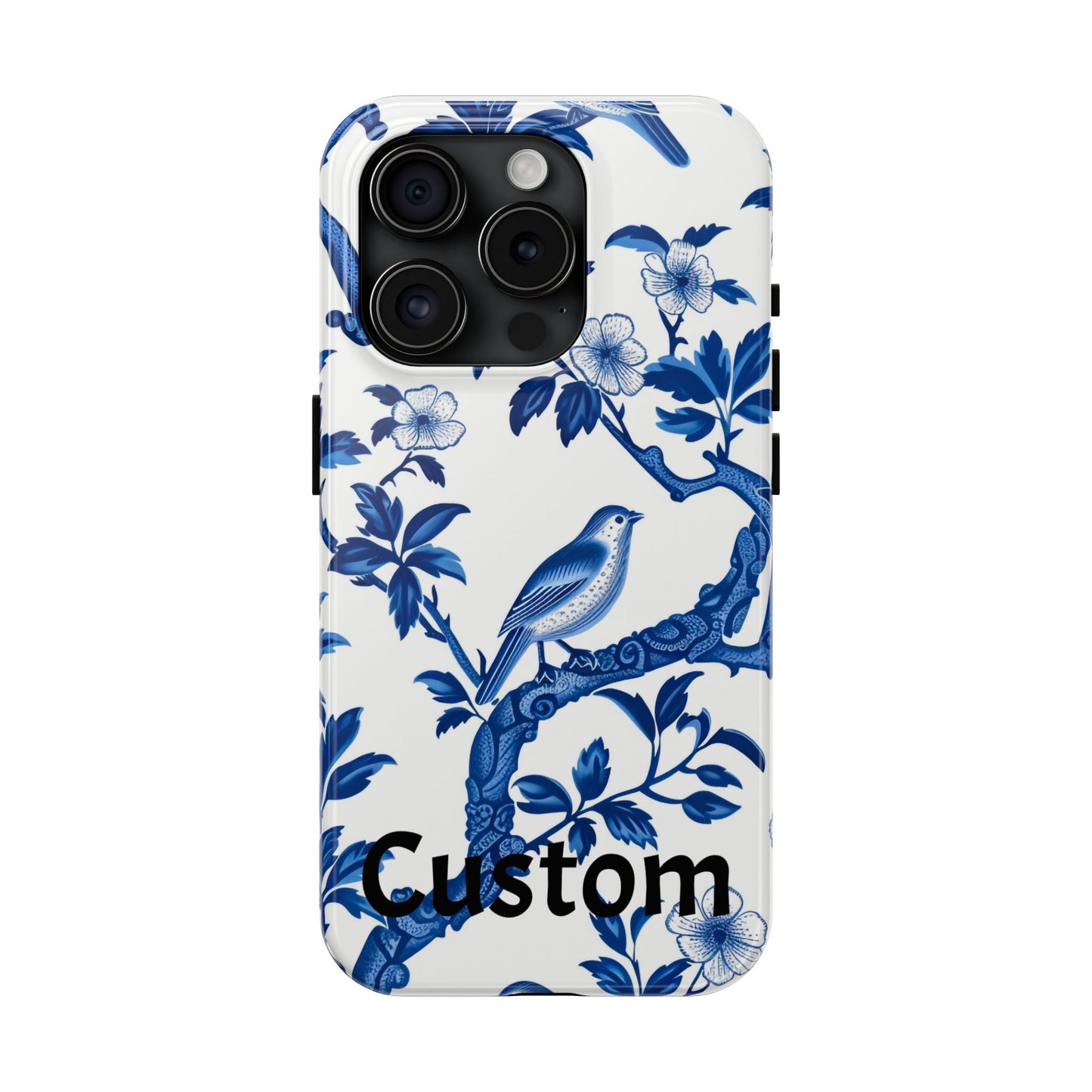 Chinoiserie Tough Phone Cases, Custom, Personalize, compatible with iPhone, phone cover, custom phone cover, chinoiserie design, trending