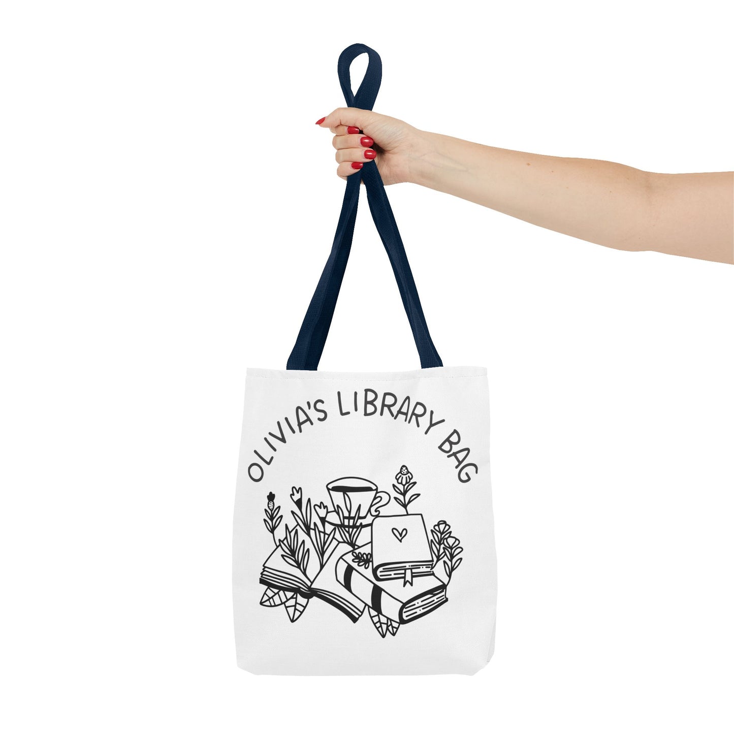 Personalized Library Tote Bag, Book Lover's Gift, Reading Bag, Bookish Tote for Libraries, Cute Literary Accessory, Gift for Students