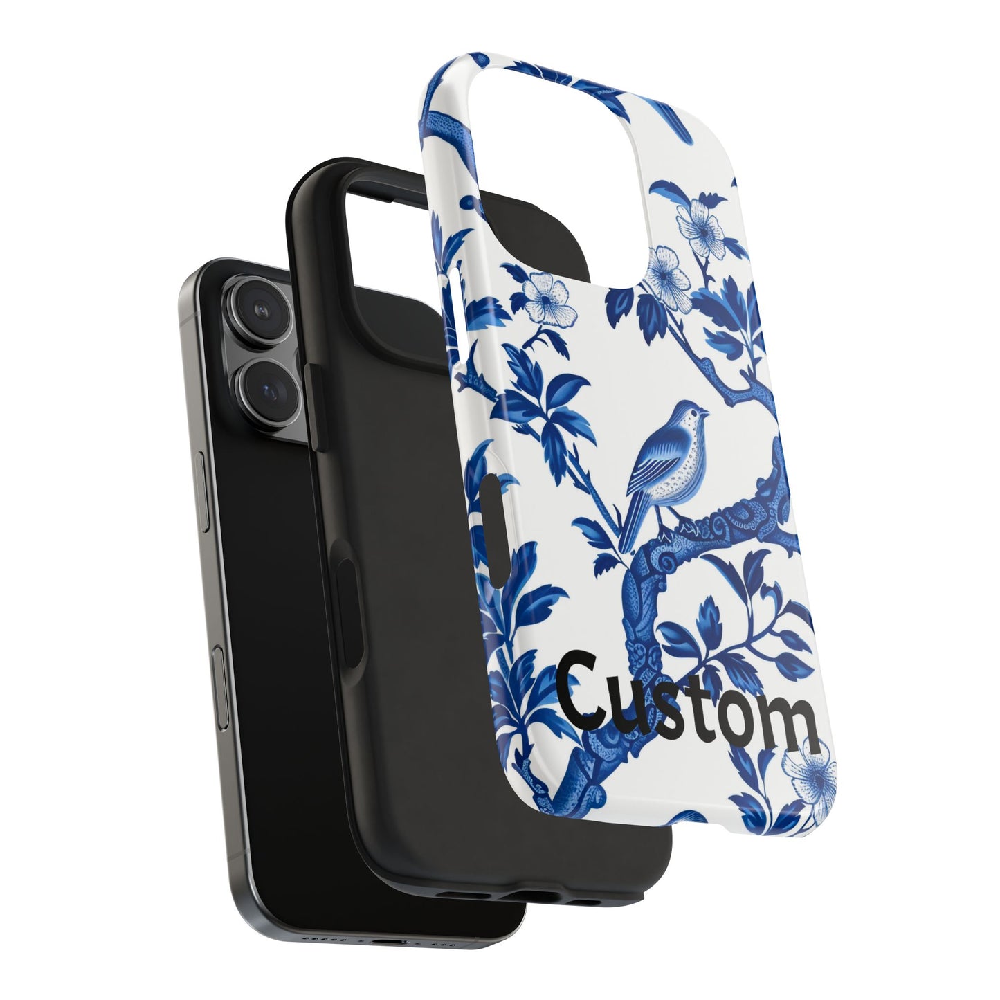 Chinoiserie Tough Phone Cases, Custom, Personalize, compatible with iPhone, phone cover, custom phone cover, chinoiserie design, trending