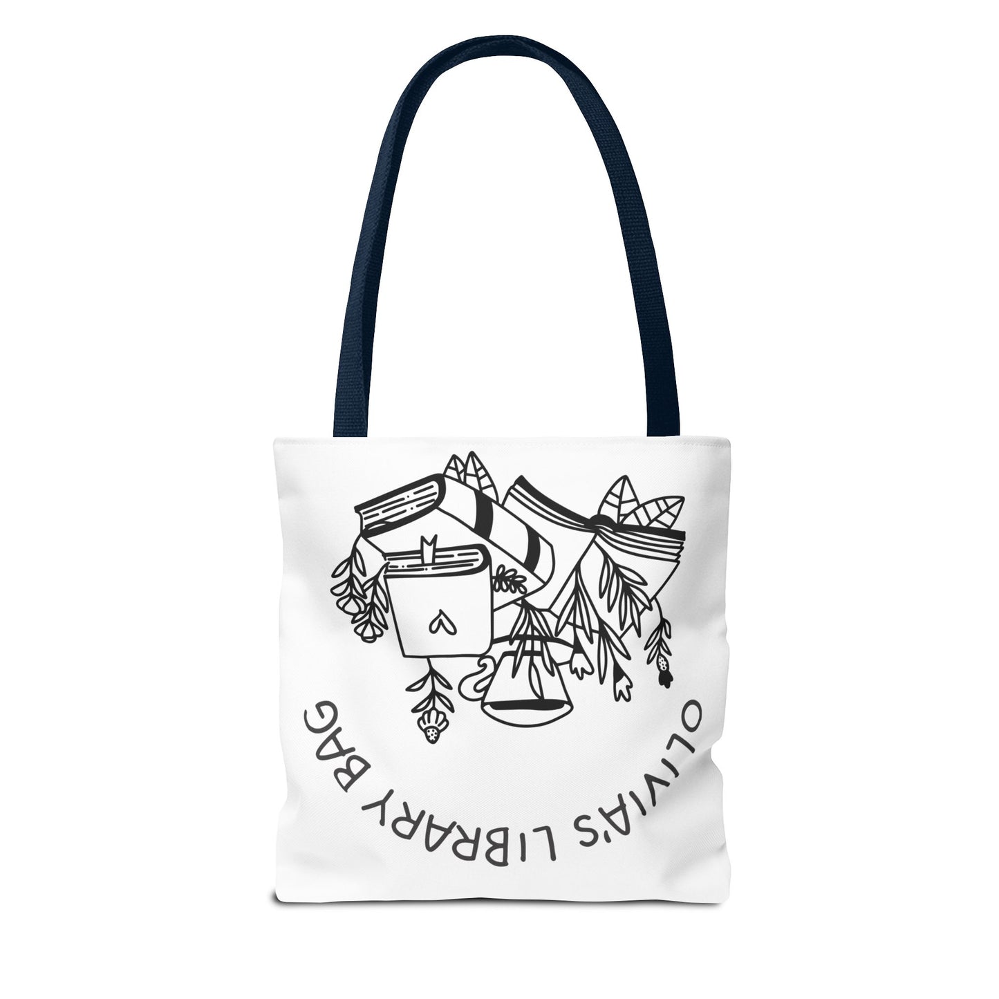 Personalized Library Tote Bag, Book Lover's Gift, Reading Bag, Bookish Tote for Libraries, Cute Literary Accessory, Gift for Students
