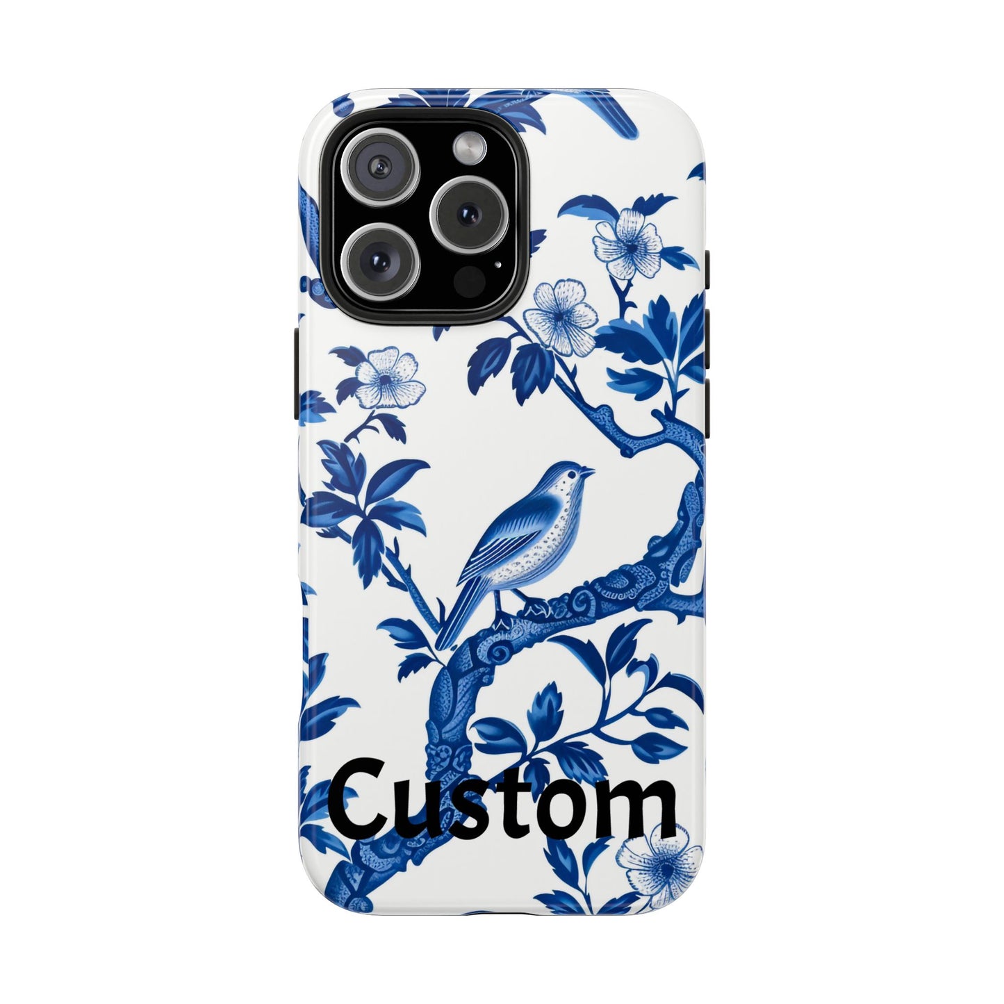 Chinoiserie Tough Phone Cases, Custom, Personalize, compatible with iPhone, phone cover, custom phone cover, chinoiserie design, trending