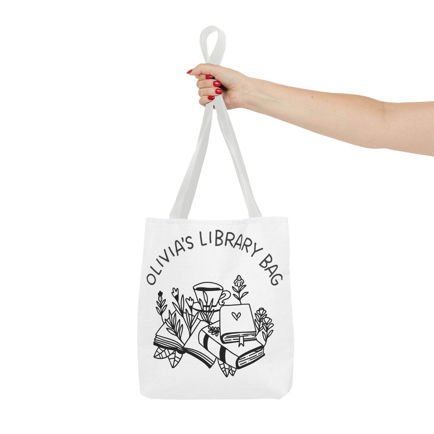 Personalized Library Tote Bag, Book Lover's Gift, Reading Bag, Bookish Tote for Libraries, Cute Literary Accessory, Gift for Students